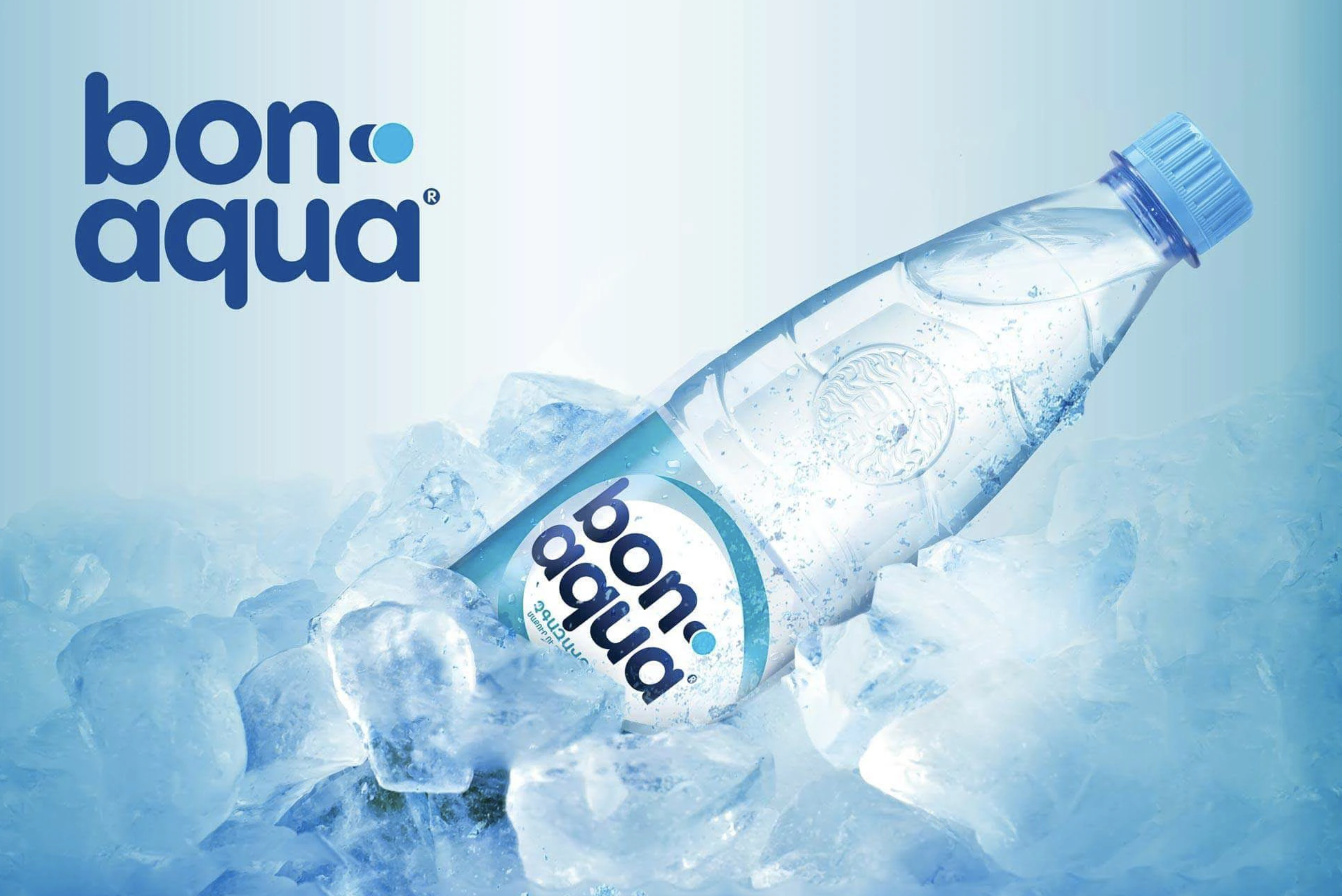 Bonaqua — mineral-water advertising key visual.