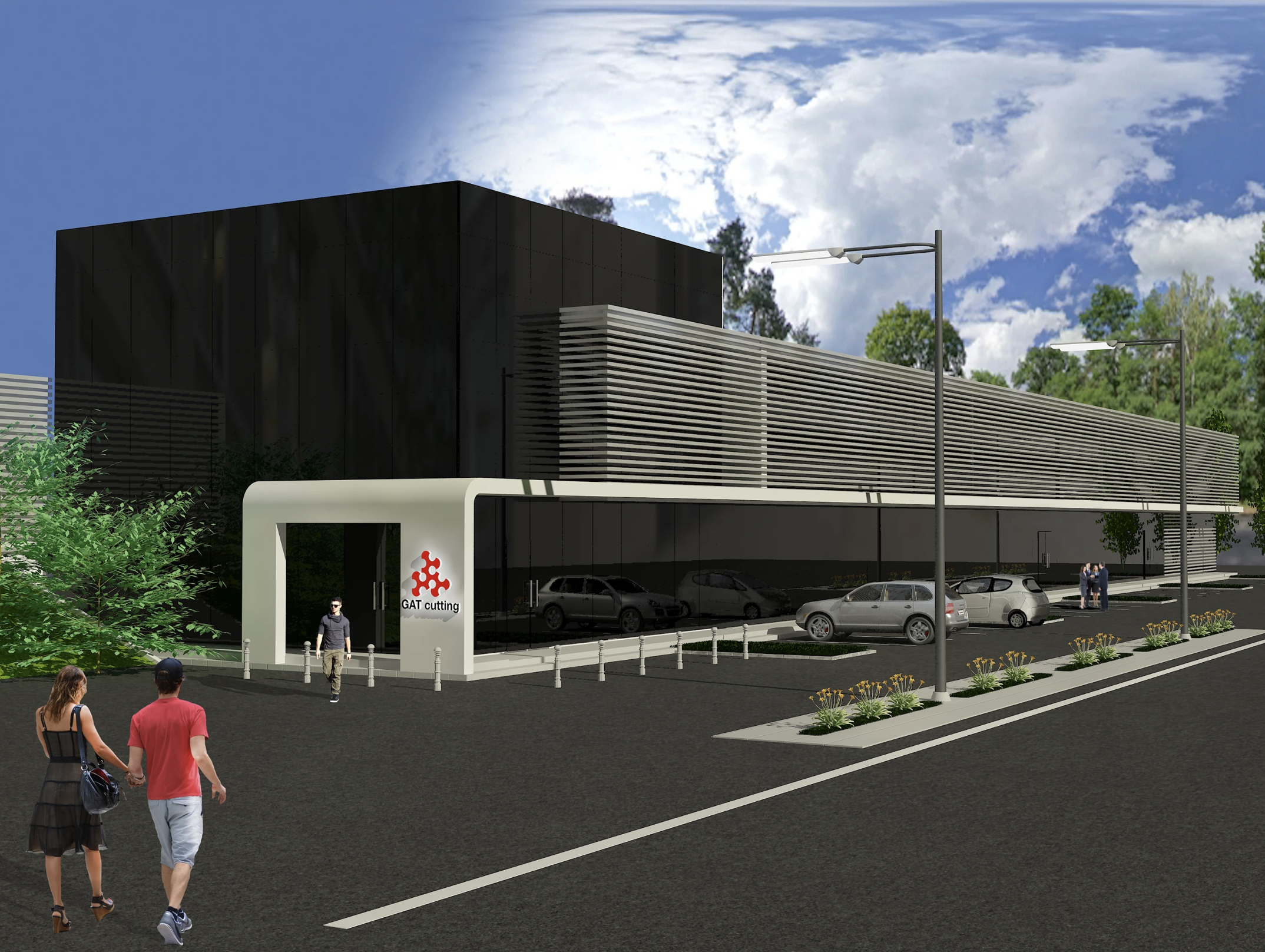 GAT Cutting — building exterior and facade design.