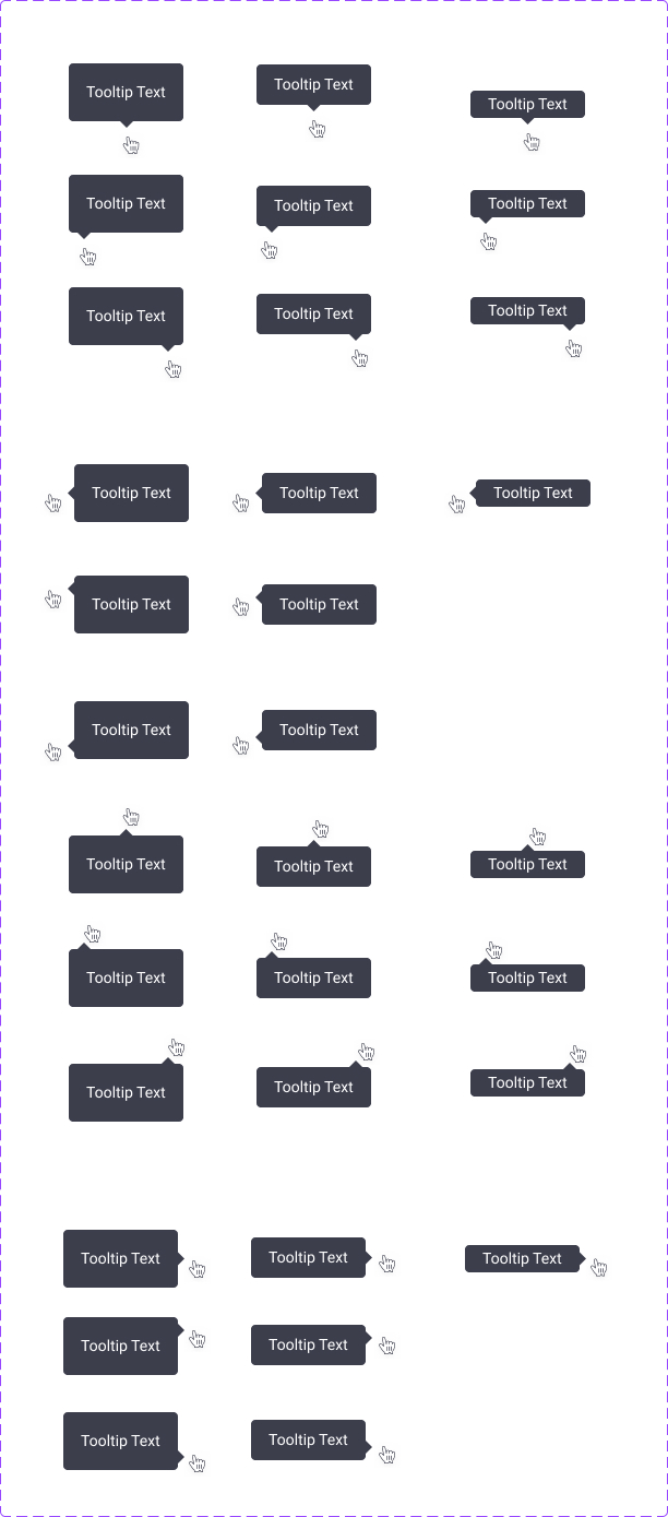 EasyDMARC tooltip — base tooltip with placement and arrow direction options.
