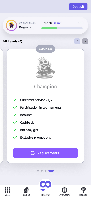Mobile, light — Champion tier, Locked.